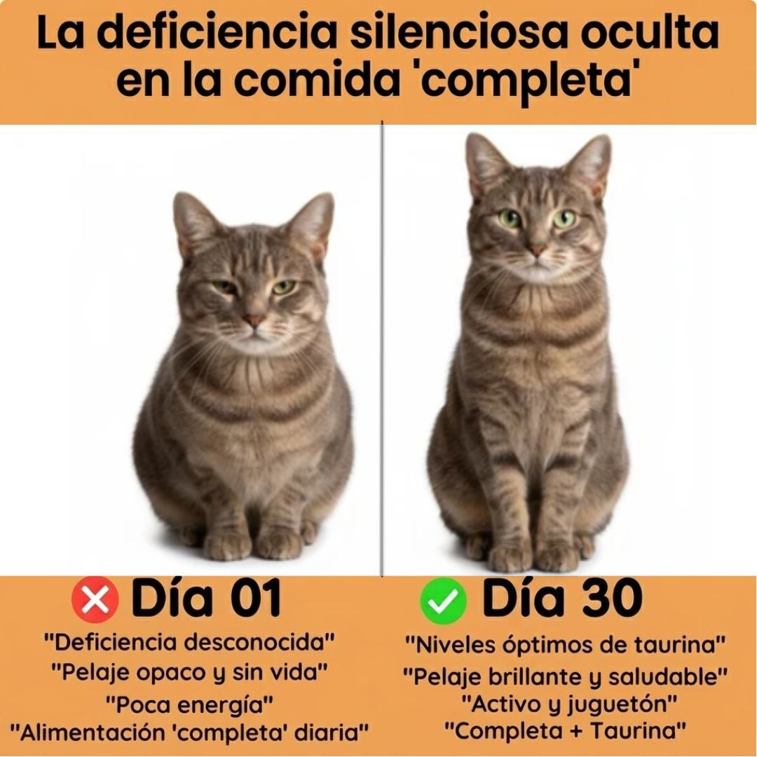 Detén la carencia silenciosa antes de que aparezcan los síntomas con el suplemento de taurina VivaPeludo™