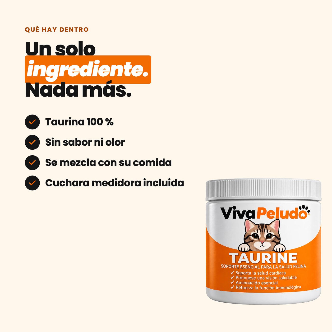 Taurina VivaPeludo para gatos
