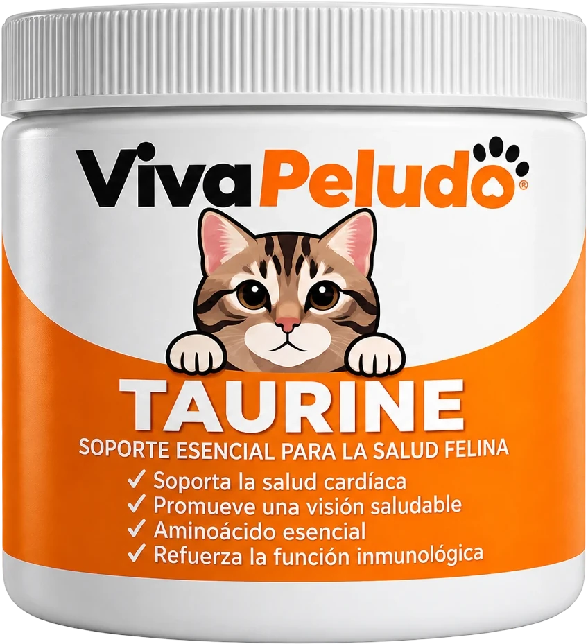 Frasco de Taurina VivaPeludo para gatos